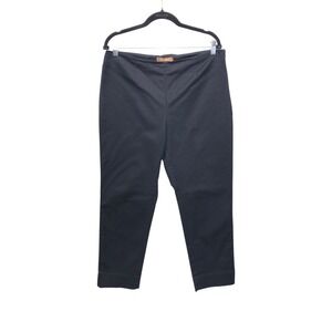 Ellen Tracy‎ Women's Ankle Dress Pants Size 10 Solid Black Cigarette Trousers